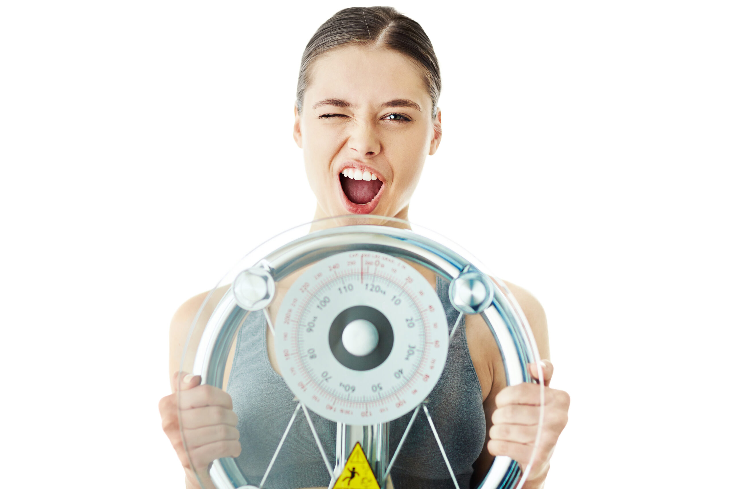 Girl with scale